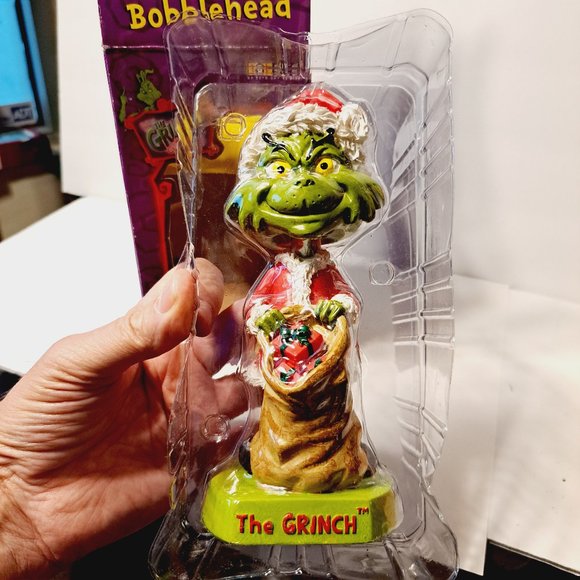VTG Dr. Seuss How The Grinch Stole Christmas Grinch Bobblehead 2002 by ToySite - Picture 2 of 11